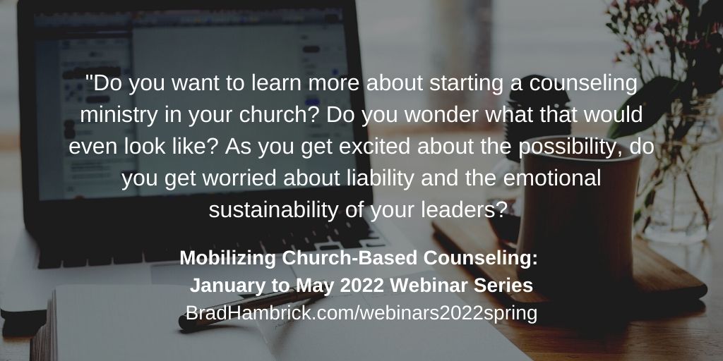 Mobilizing Church-Based Counseling: January to May 2022 Webinar Series