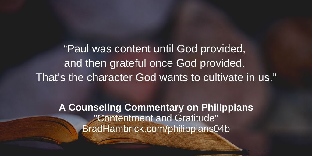 A Counseling Commentary on Philippians: Contentment and Gratitude