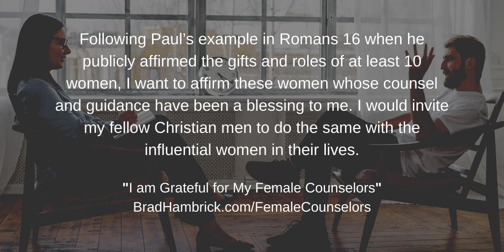 I am Grateful for My Female Counselors