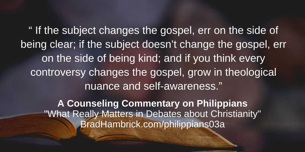 A Counseling Commentary on Philippians: What Really Matters in Debates about Christianity?