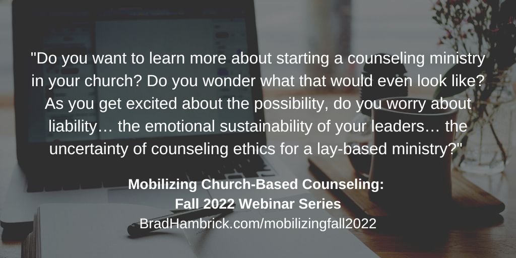 Mobilizing Church-Based Counseling: Fall 2022 Webinar Series
