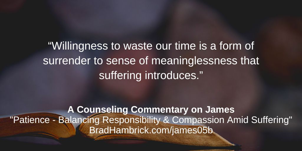 A Counseling Commentary on James: Patience – Balancing Responsibility and Compassion Amid Suffering